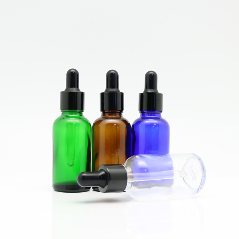 MIGPACK 2019 clear blue green brown color glass dropper bottle e liquide essential oil bottle for e cigarette ml