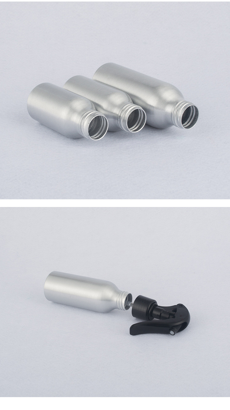 MIKENDA Manufacturer Factory Price Black Silver Aluminum Spray Bottles 250ml 500ml 1000ml