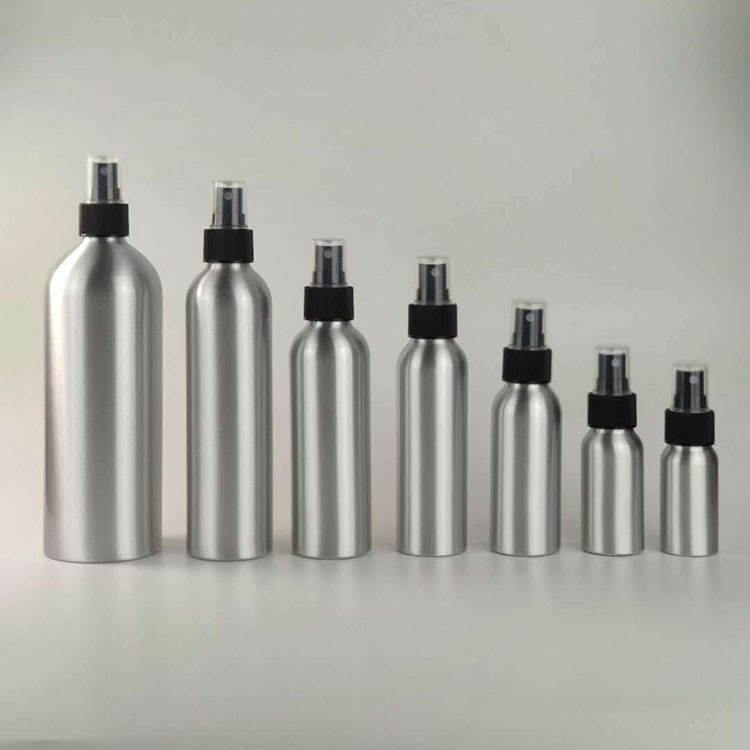 MIKENDA Manufacturer Factory Price Black Silver Aluminum Spray Bottles 250ml 500ml 1000ml