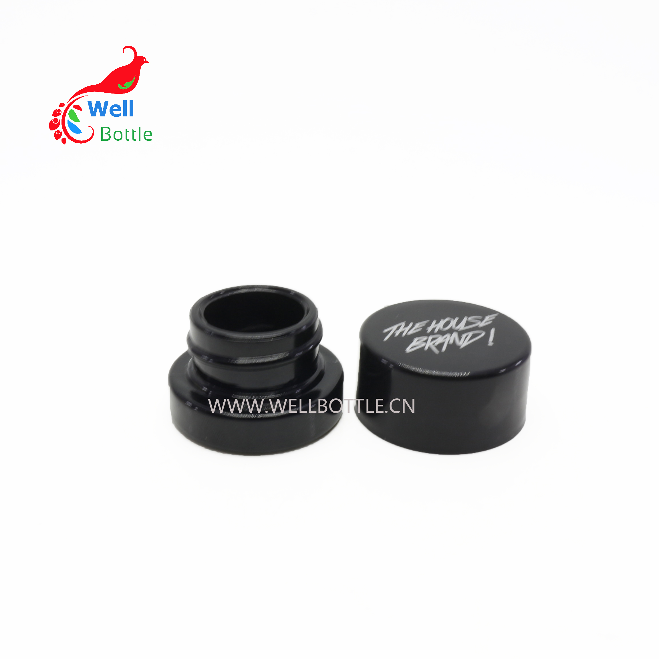 MINI luxury glass jars 5g cosmetic jar with child proof for CBD cream cosmetic CP-28E