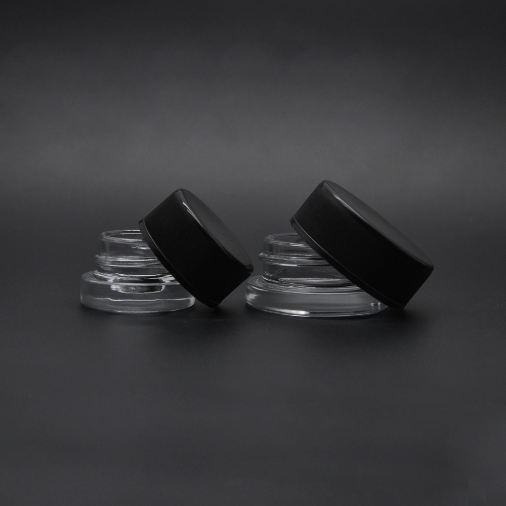 MR PACK 3ml&5ml Glass concentrates jar with screw lids