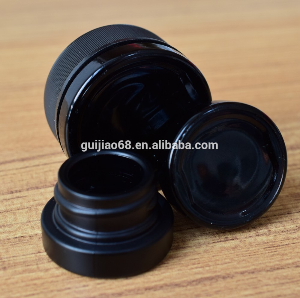 MR PACK Jar,child Proof Vials Custom Logo Plastic Proof Glass Matte Child Lids Black Canned Food