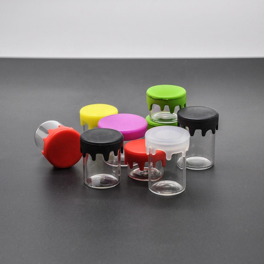 MR PACK Silicone lids glass dab concentrate jars