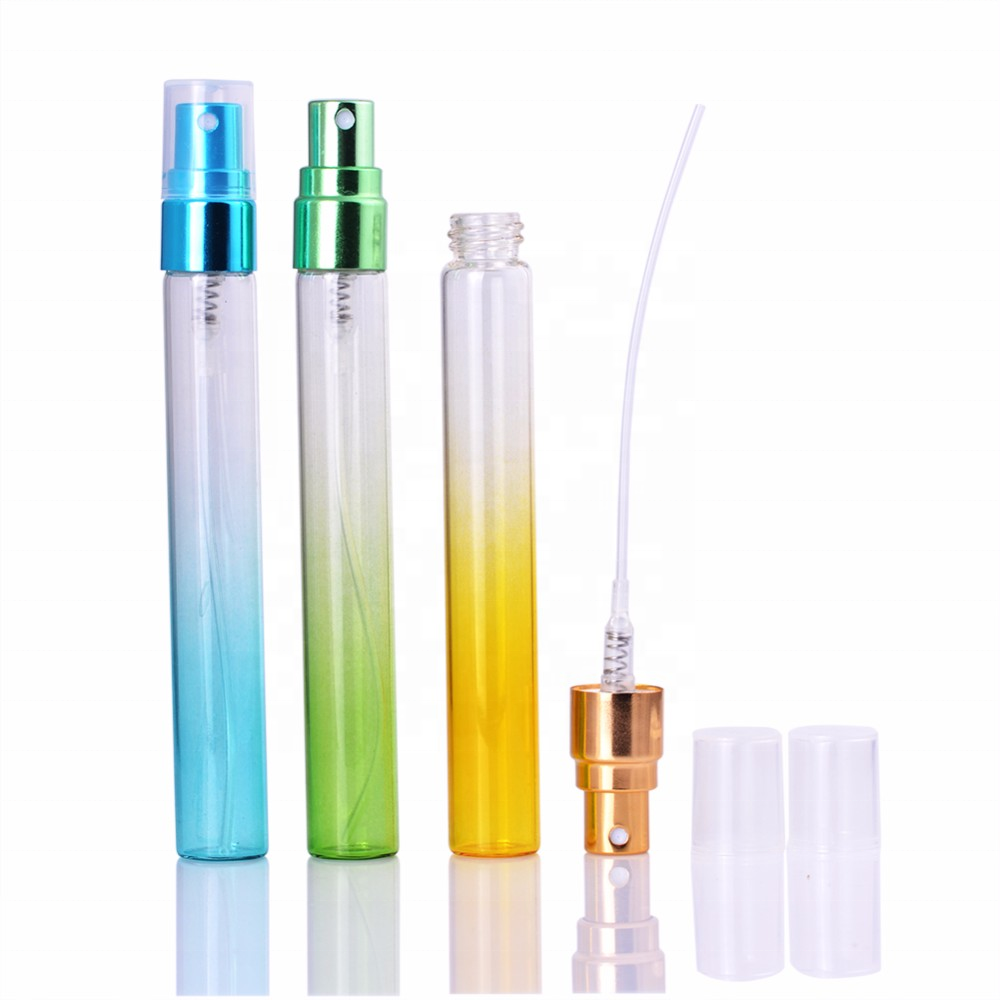 MUB 10ml Empty Gradient Color Glass Perfume Bottle Spray Portable Mini Refillable Bottle Refillable Atomizer Travel