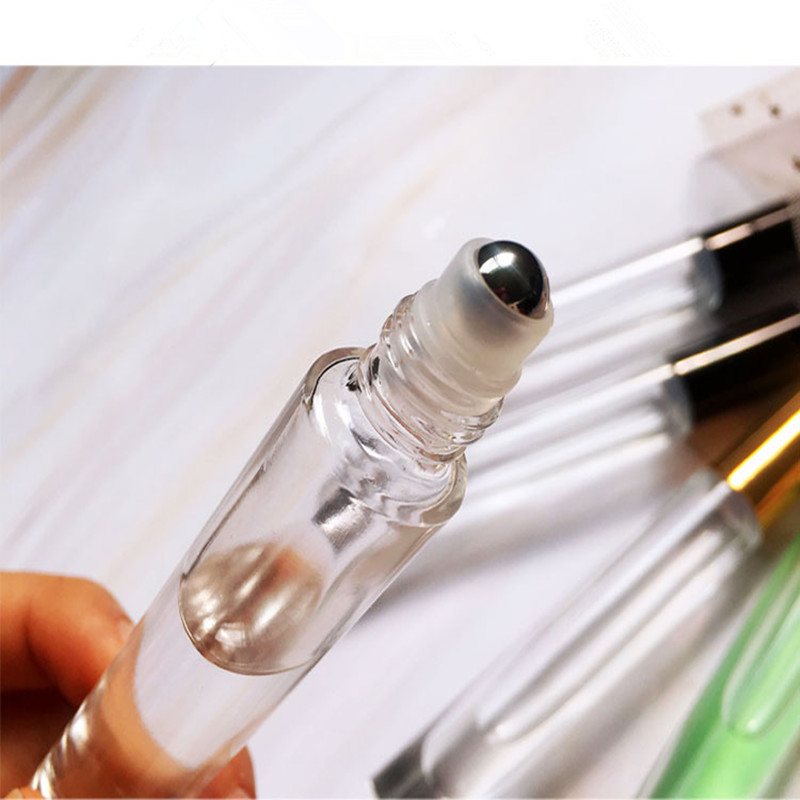 MUB 10ml Round/Square Roll On Roller Bottle For Essential Oils Refillable Perfume Bottle Deodorant Containers With Lid