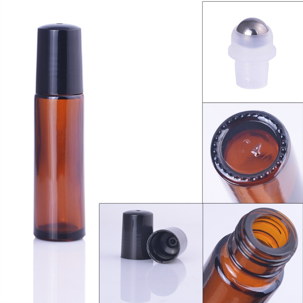 MUB 10ml roll on perfume bottle refillable amber roll on glass bottles for essential oil