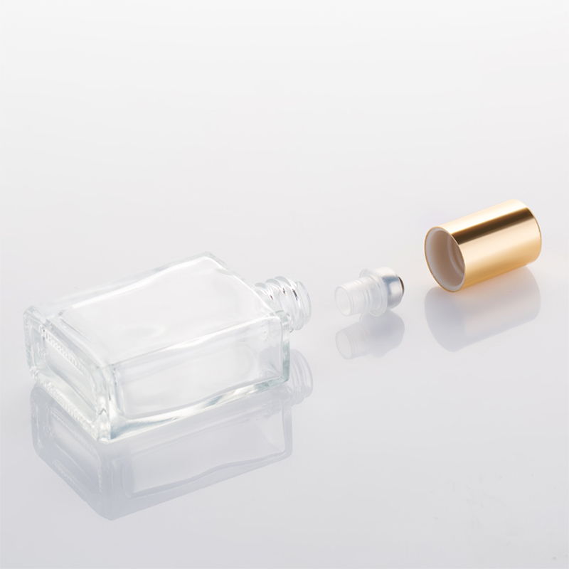 MUB 15ml Mini Glass Essential Oil Bottles Metal Roller Ball Travel Bottle High Quality Refillable Perfume Bottle Empty Container