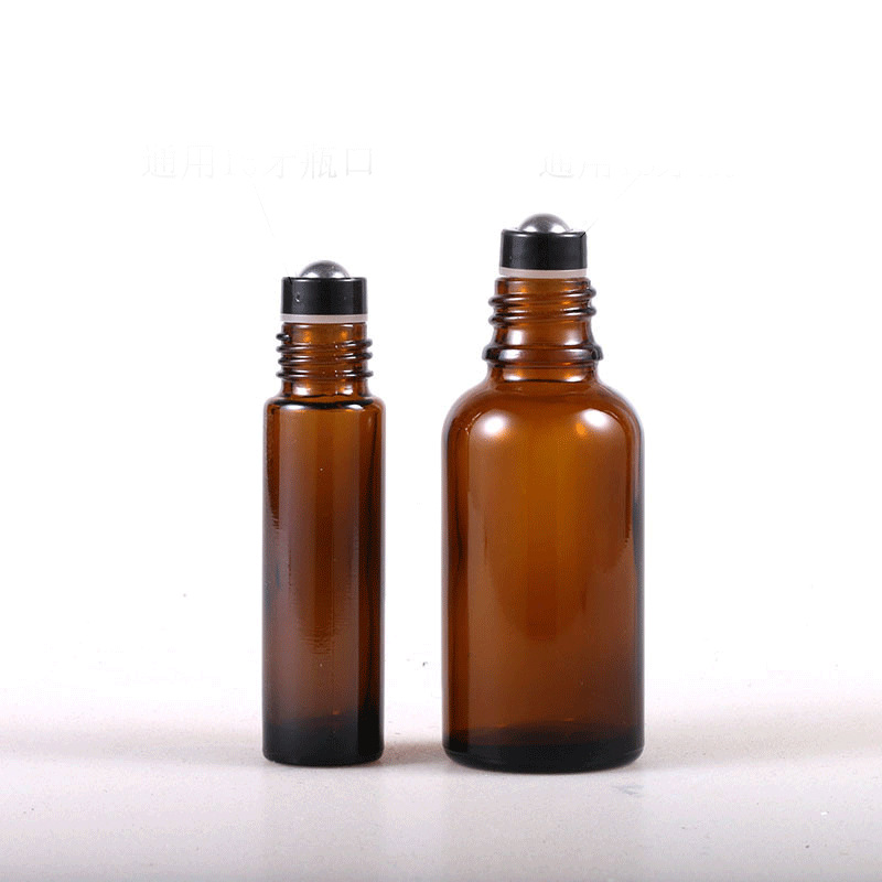 MUB 16mm / 18mm Transparent Plastic Roller Steel Roller Ball With Black Cover For Essential Oil Roll On Bottle