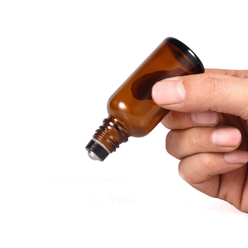 MUB 16mm / 18mm Transparent Plastic Roller Steel Roller Ball With Black Cover For Essential Oil Roll On Bottle