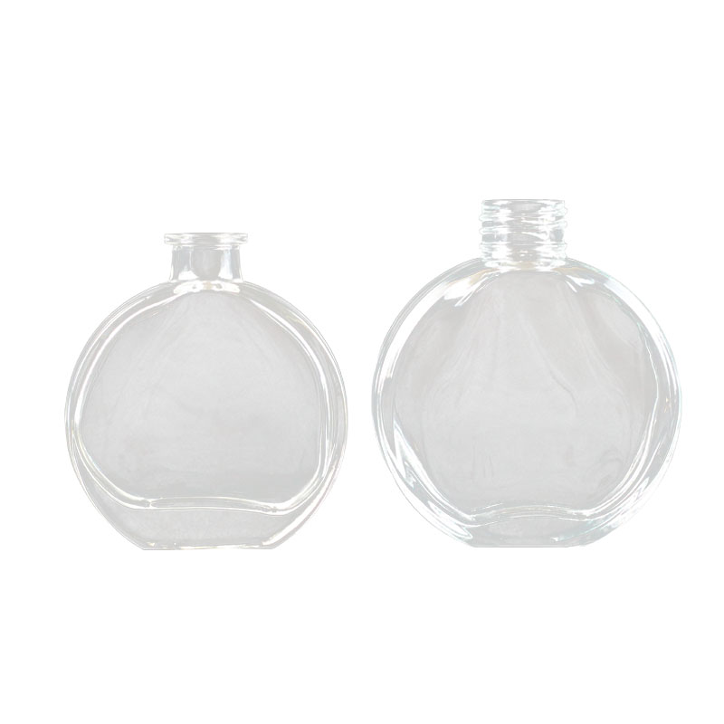 MUB 30ml flat round fragrance diffuser glass bedroom decoration perfume oil empty bottle