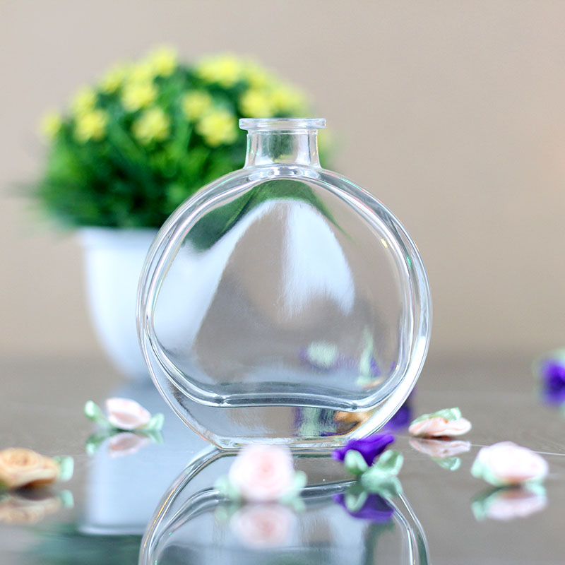 MUB 30ml flat round fragrance diffuser glass bedroom decoration perfume oil empty bottle