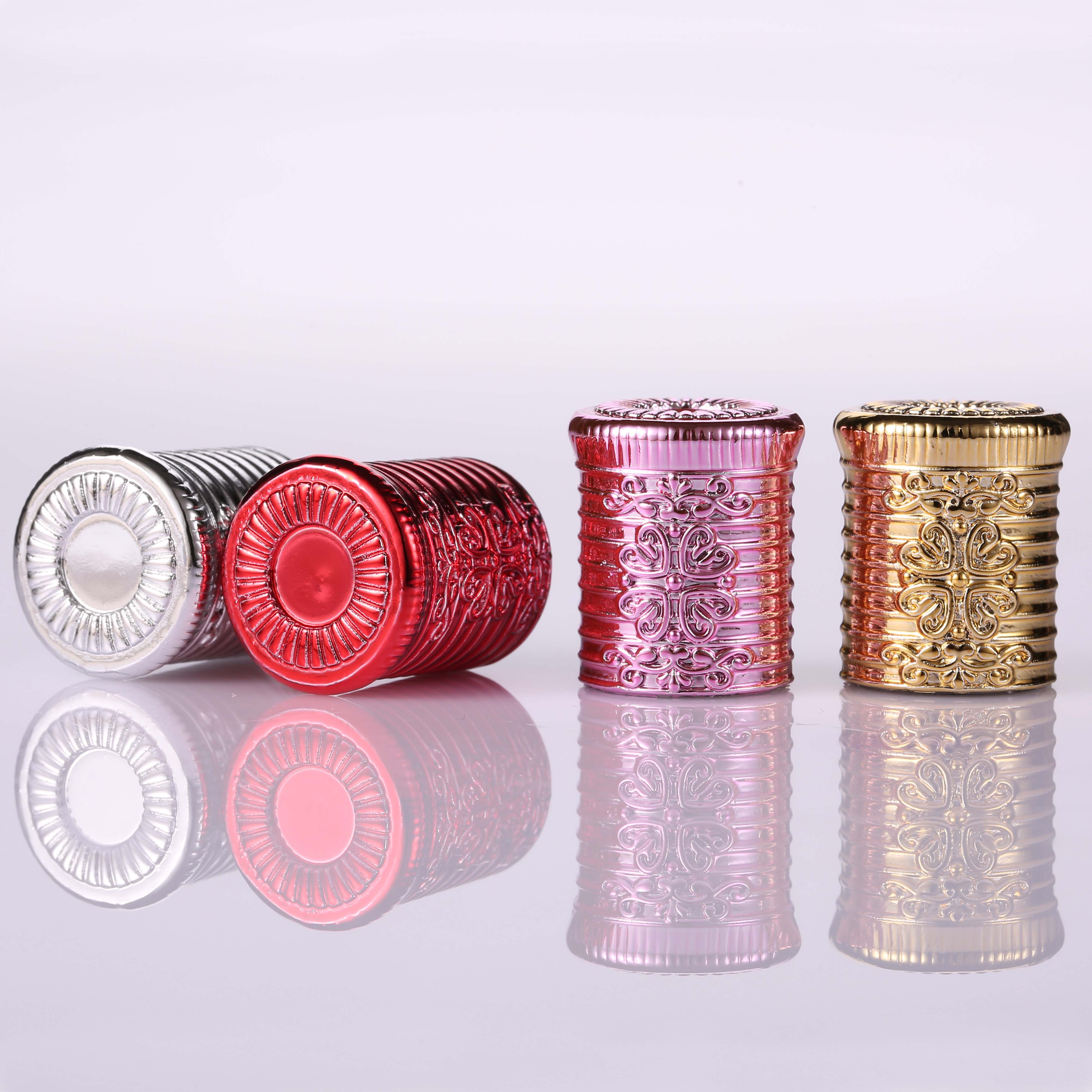 MUB 3ml/6ml/10ml/ 12ml Latest Octagonal Attar Empty Glass Bottle Luxury Fancy Roll On Essential oil Bottle Metal Cap