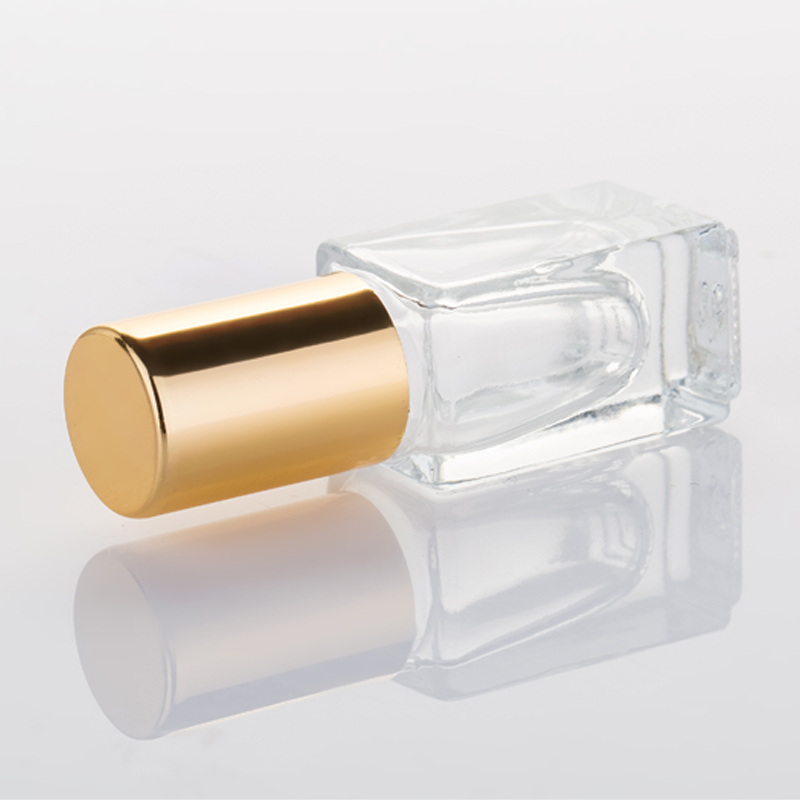 MUB 3ml empty glass Square Mini Portable Steel roller ball Bottle Refillable Roll on Bottle For Essential Oil cosmetic packaging