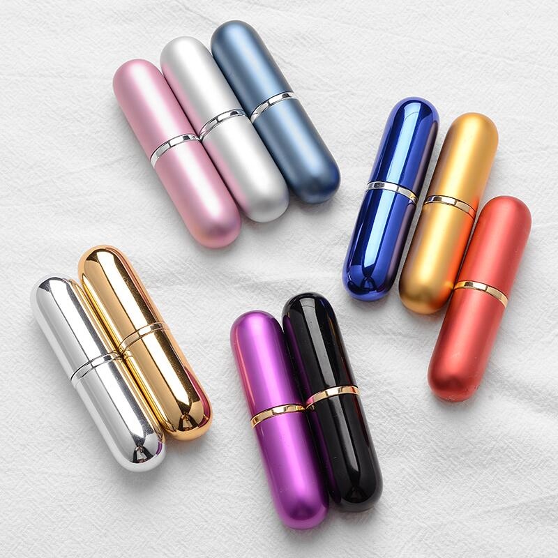 MUB 3ml hot selling portable mini size Double Round Aluminum perfume atomizer empty refillable perfume bottle
