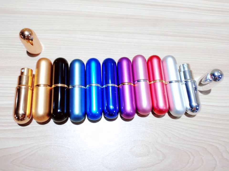 MUB 3ml hot selling portable mini size Double Round Aluminum perfume atomizer empty refillable perfume bottle