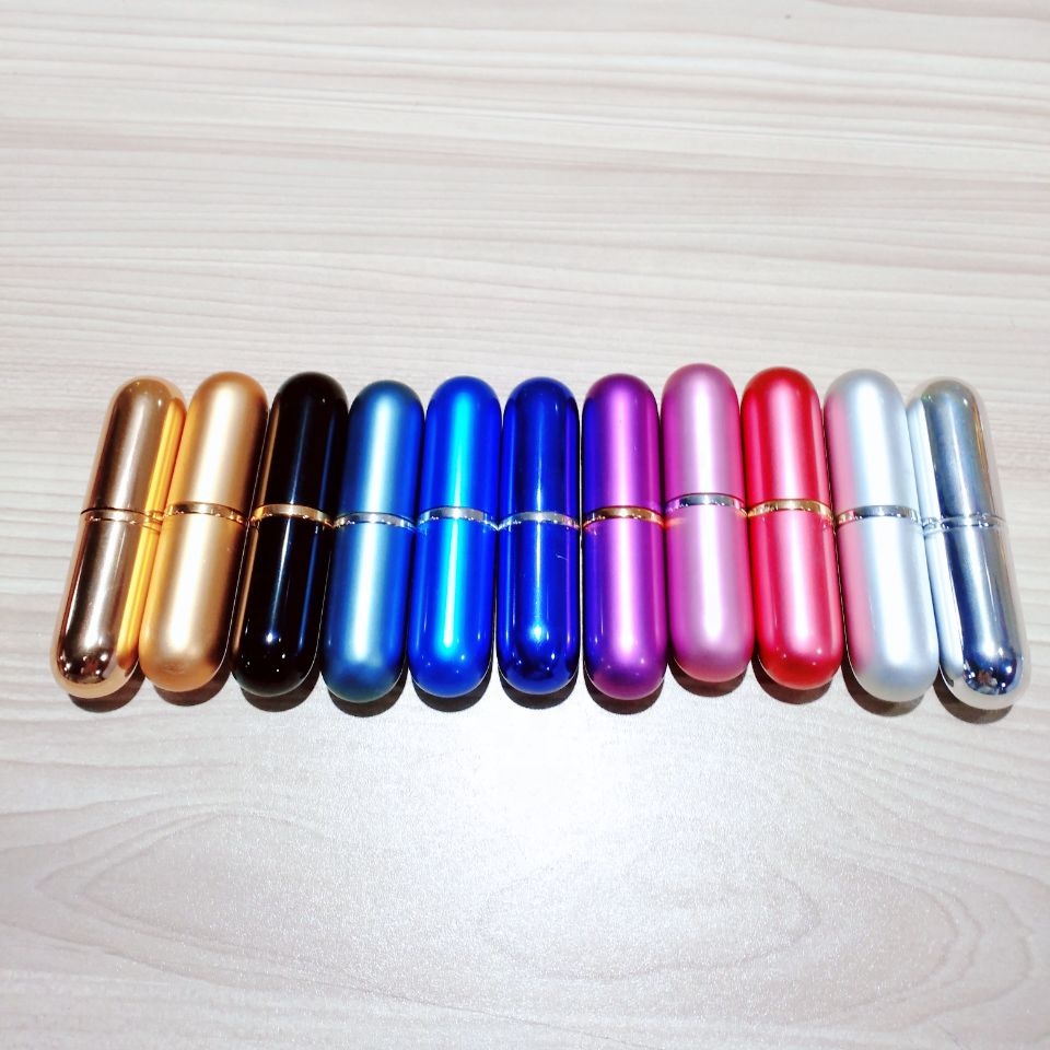 MUB 3ml hot selling portable mini size Double Round Aluminum perfume atomizer empty refillable perfume bottle