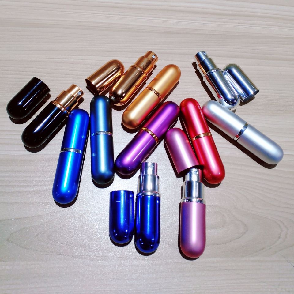 MUB 3ml hot selling portable mini size Double Round Aluminum perfume atomizer empty refillable perfume bottle