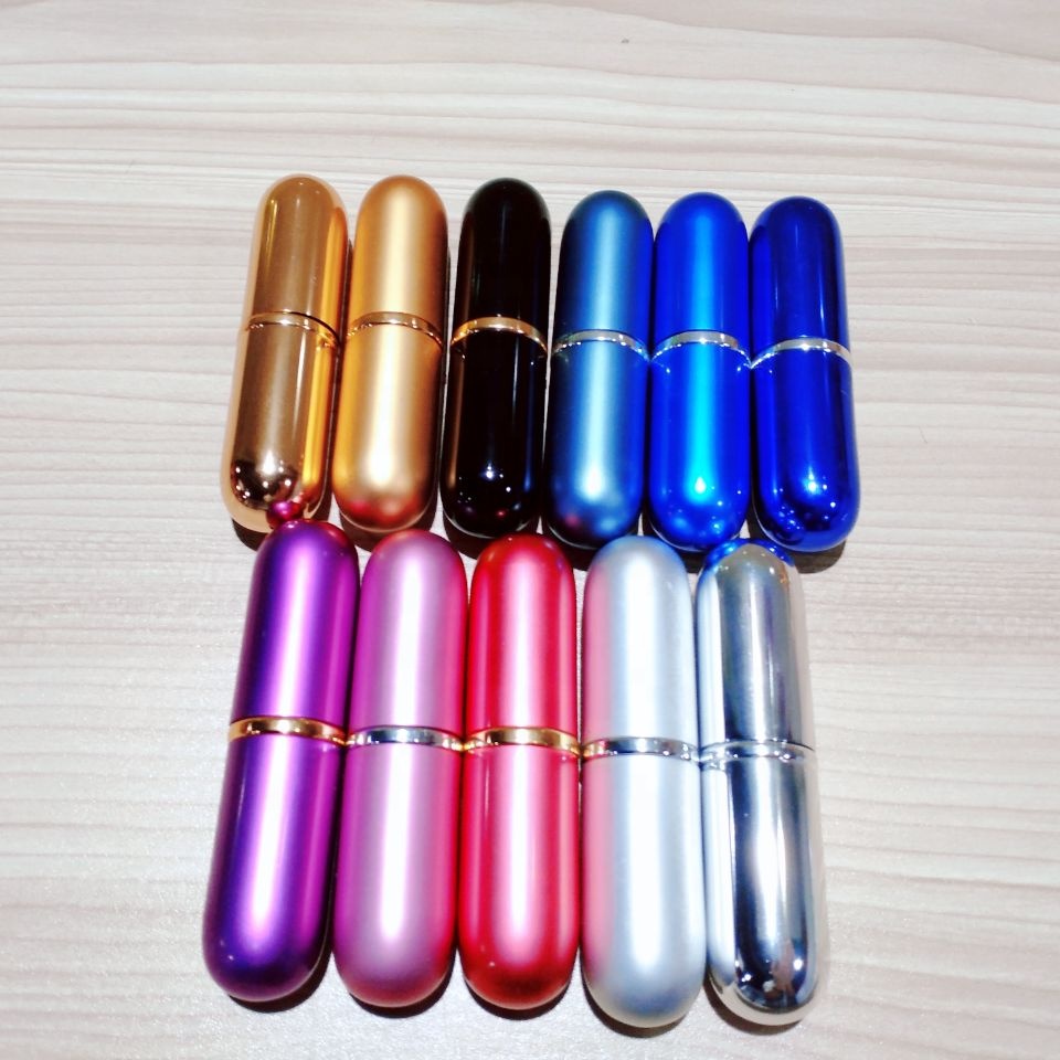MUB 3ml hot selling portable mini size Double Round Aluminum perfume atomizer empty refillable perfume bottle