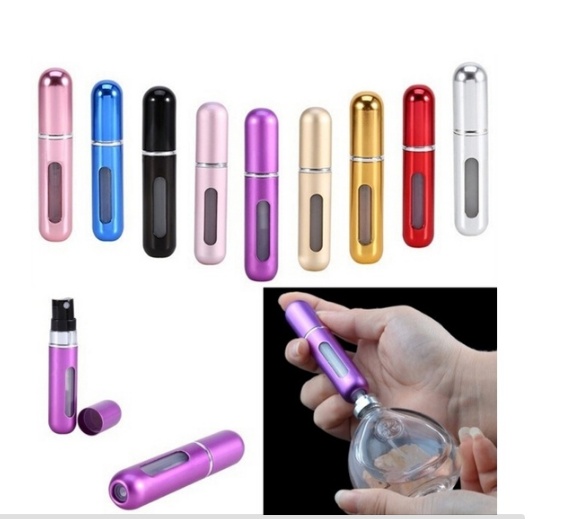 MUB 5 ml refillable portable perfume bottle, pocket size aluminum atomizer