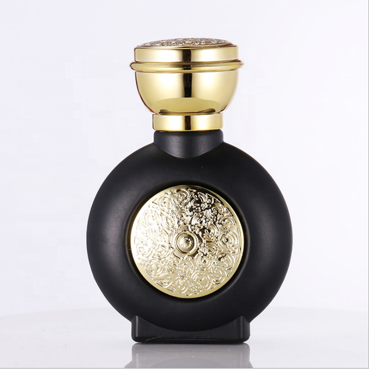 MUB 50ML Colorful Round shape glass perfume oil bottle empty refillable perfume atomizer cosmetic perfume container