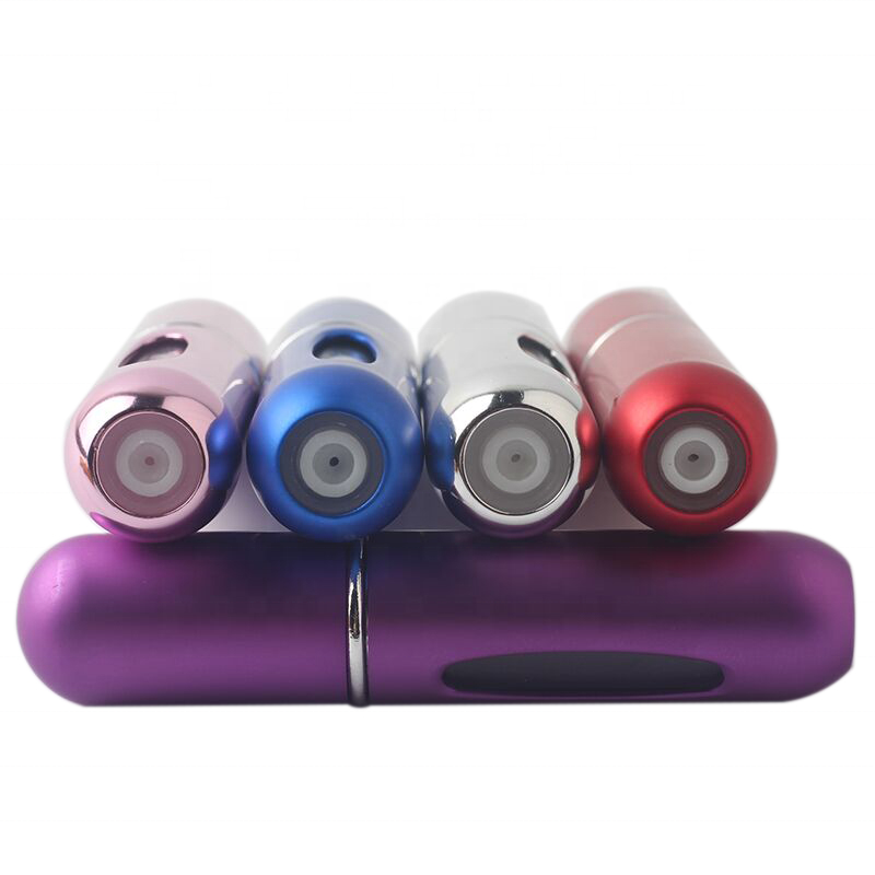 MUB-5ml Mini Bottom Refillable Empty Atomizer Perfume Bottle Pump Aluminum Spray Bottle Cosmetic Container Travel Parfum Gift