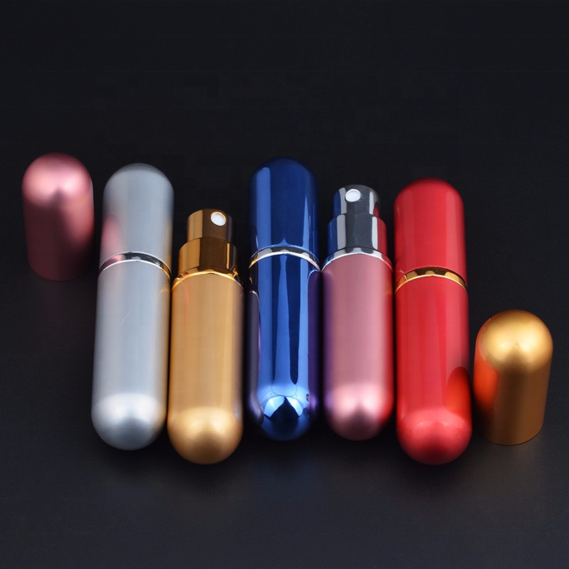 MUB 5ml Portable Aluminum Refillable Perfume Spray Bottle Travel Container With Empty Containers Perfume Bottle