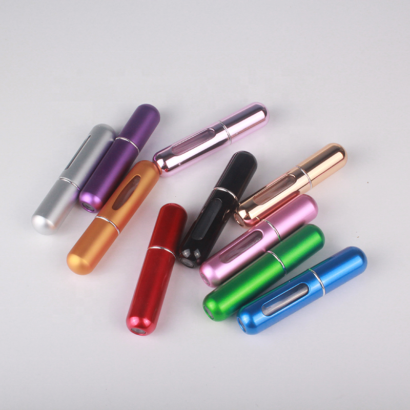 MUB 5ml Travel Refillable Mini Perfume Spray Bottle Aluminum Spray Atomizer Portable Travel Cosmetic Container Perfume Bottle
