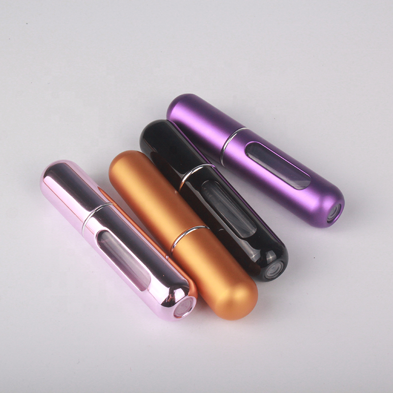 MUB 5ml Travel Refillable Mini Perfume Spray Bottle Aluminum Spray Atomizer Portable Travel Cosmetic Container Perfume Bottle