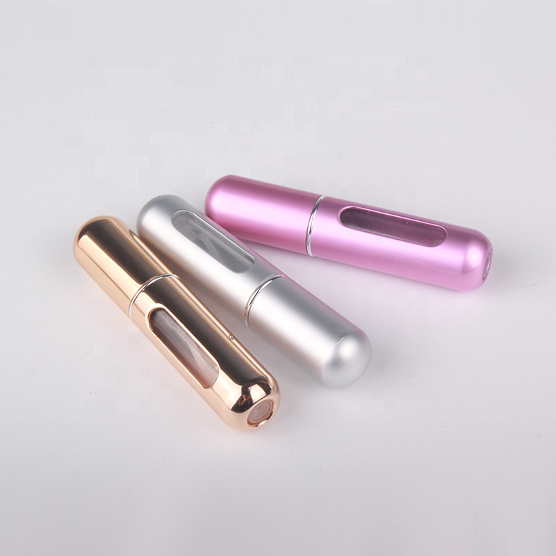MUB 5ml Travel Refillable Mini Perfume Spray Bottle Aluminum Spray Atomizer Portable Travel Cosmetic Container Perfume Bottle