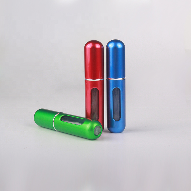 MUB 5ml Travel Refillable Mini Perfume Spray Bottle Aluminum Spray Atomizer Portable Travel Cosmetic Container Perfume Bottle