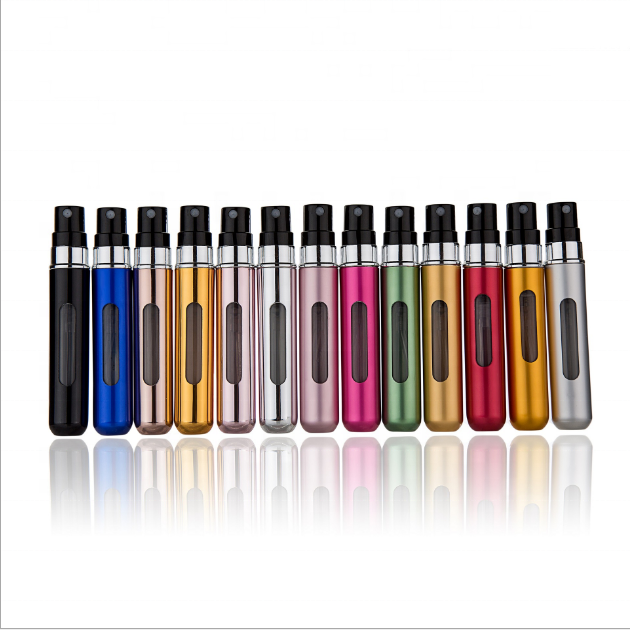 MUB 8ml Portable Bottom Refillable Travel Mini Container Aluminum Refillable Perfume Spray Bottle Empty Cosmetic Storage Bottles