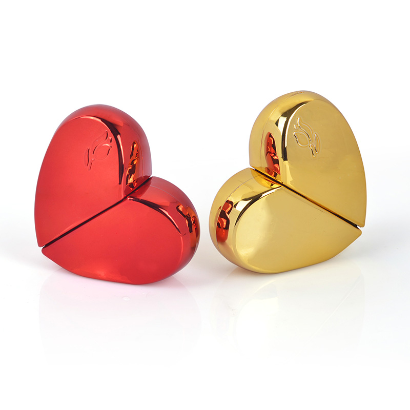 MUB Heart Shaped Perfume Bottle Empty UV Color Pocket Sized Perfume Spray Bottle With Atomizer & Cute Travel Set Bottle 20ML