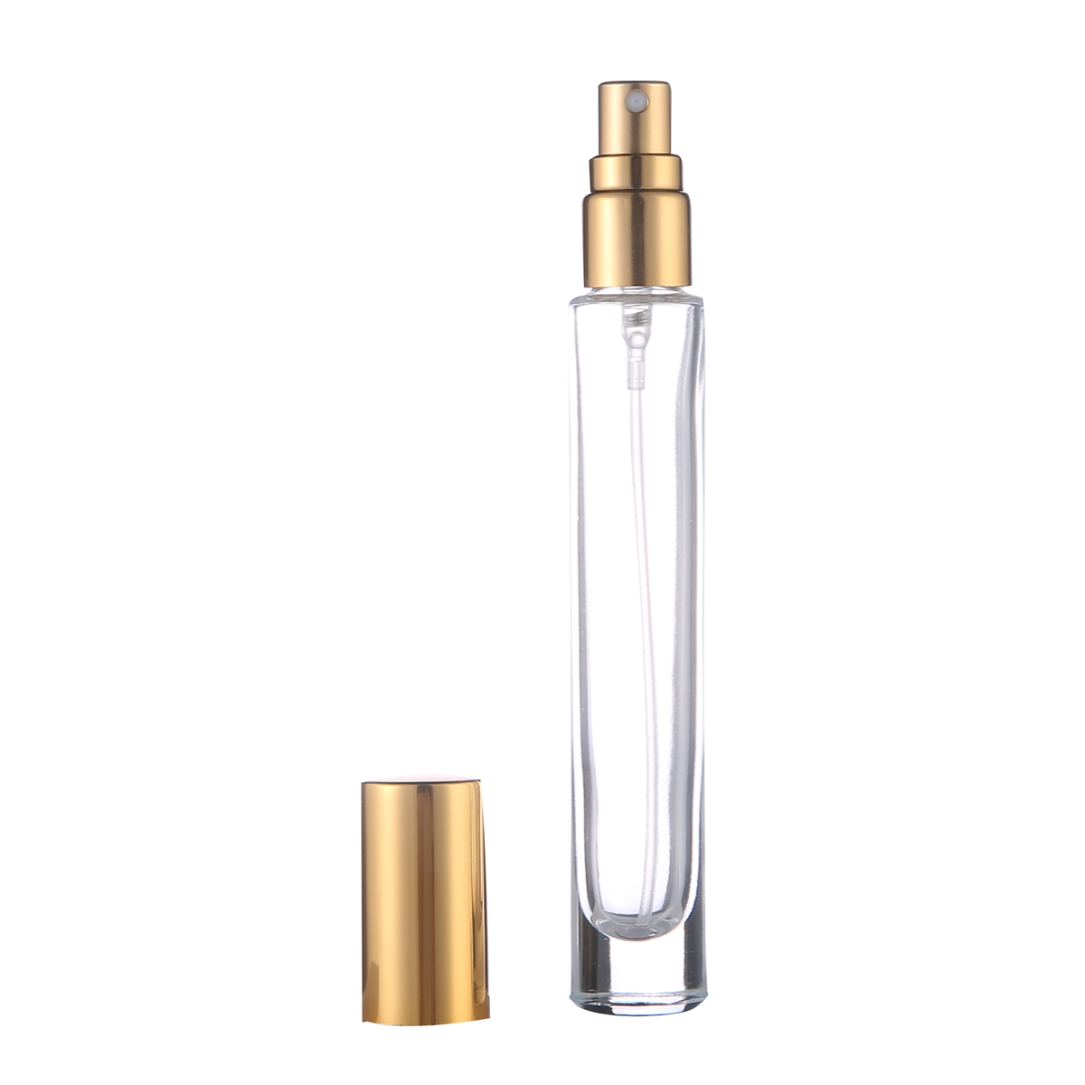 MUB High Quality 10ml Thick Bottom Round & Square Empty Clear Glass Spray Bottle Refillable Perfume Atomizer Bottle