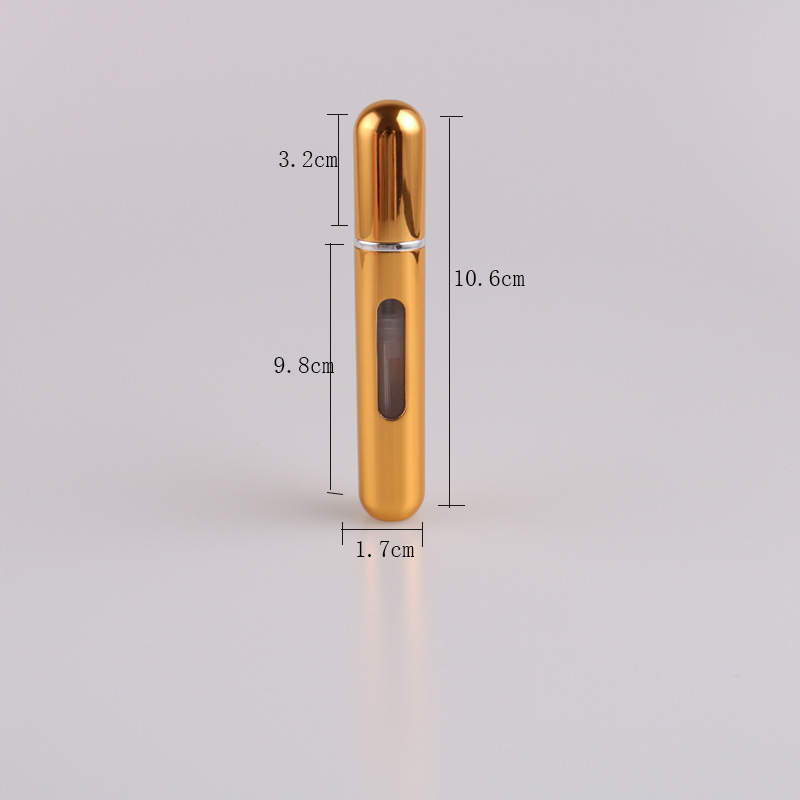 MUB Hot Selling Fancy 8ml pocket sized refillable aluminum perfume atomizer empty travel spray perfume bottle