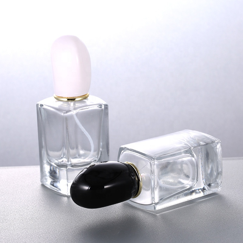 MUB Luxury Transparent Refillable Glass Perfume Bottle 50ml Empty Screw Neck Clear Glass Spray Bottle For Perfume