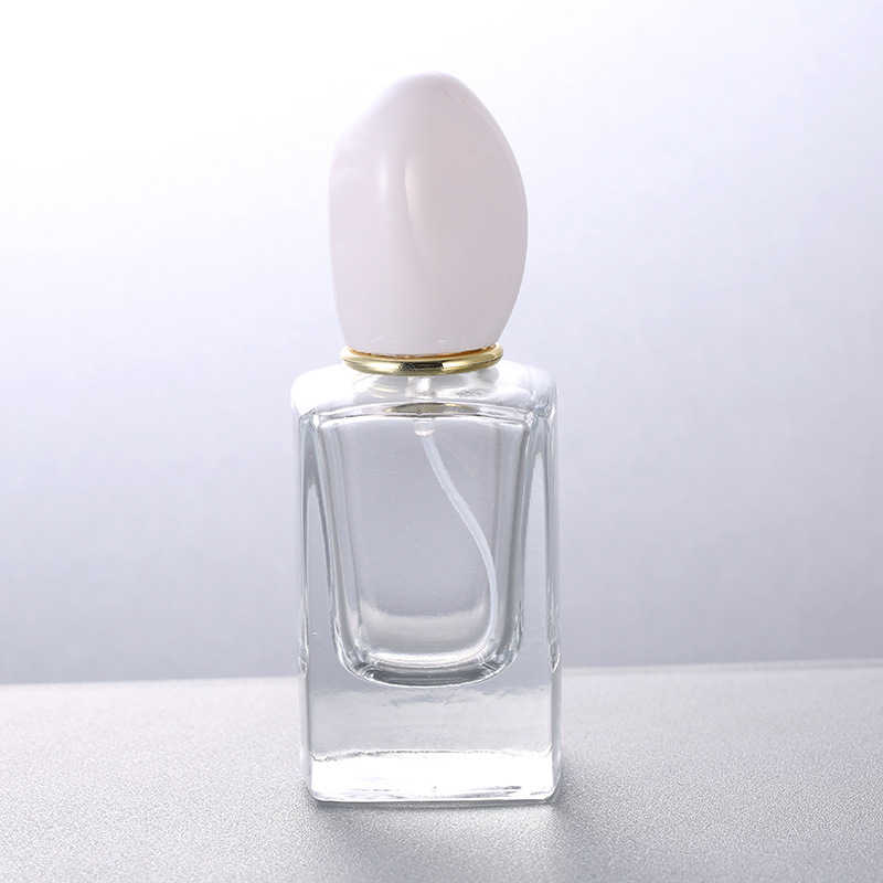 MUB Luxury Transparent Refillable Glass Perfume Bottle 50ml Empty Screw Neck Clear Glass Spray Bottle For Perfume