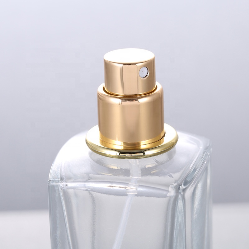 MUB Luxury Transparent Refillable Glass Perfume Bottle 50ml Empty Screw Neck Clear Glass Spray Bottle For Perfume