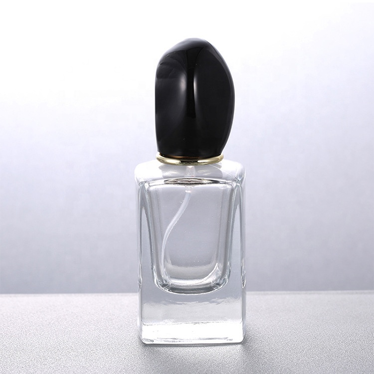 MUB Luxury Transparent Refillable Glass Perfume Bottle 50ml Empty Screw Neck Clear Glass Spray Bottle For Perfume