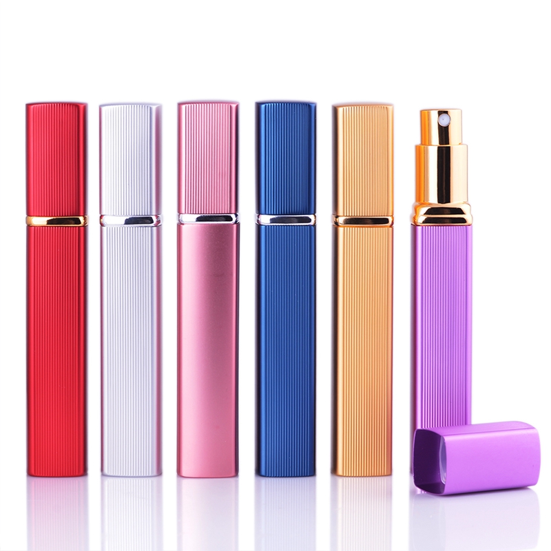 MUB Mini 12ml cosmetic travel bottle aluminium refillable perfume spray atomizer & travel aluminum perfume bottle