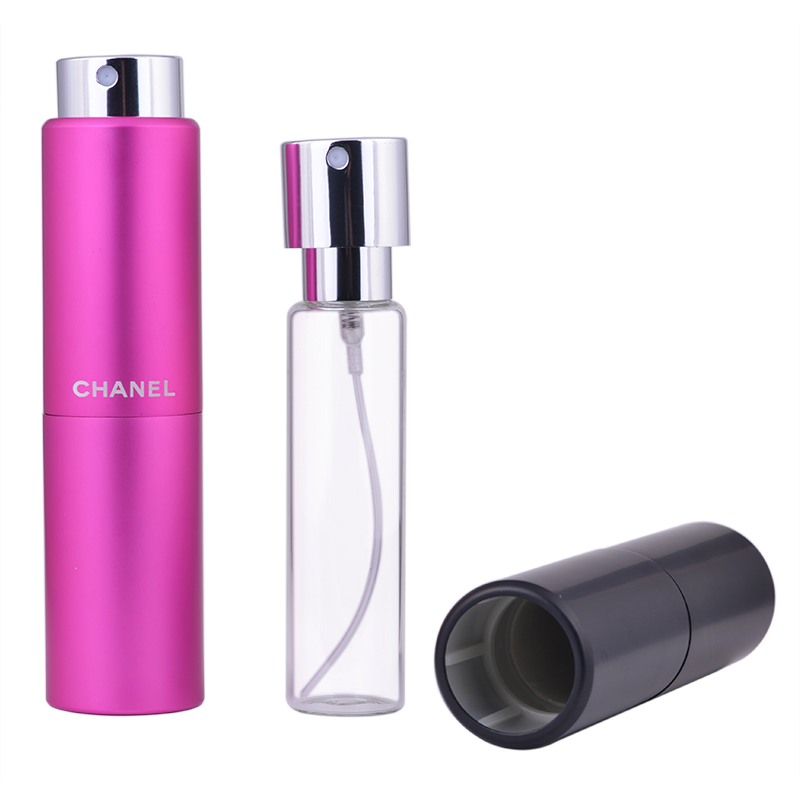 MUB Mini 8ML Twist Up Refillable Perfume Atomizer Empty Pocket Sized Aluminum Perfume Spray Bottles Wholesale