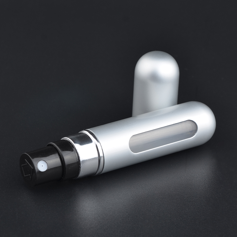 MUB pocket sized perfume bottle mini travel perfume atomizer empty 5ml easy refill aluminum perfume bottles with pump sprayer
