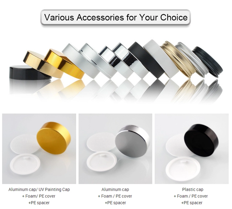 Macale Cream Jar Containers Factory Direct Sale Amber Color 300ml Glass Body Cream Jars with Gold Color Lids