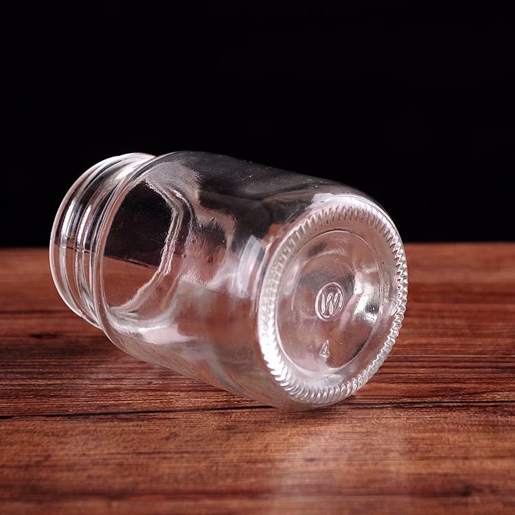 Machine made cheap mini mason jar 120ml small size beverage mason jar clear glass empty drink jar