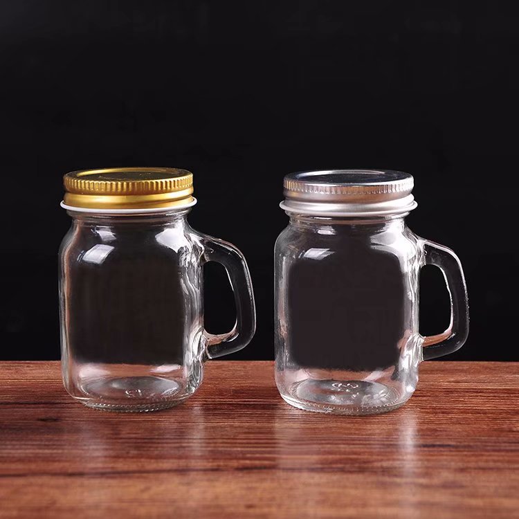 Machine made cheap mini mason jar 120ml small size beverage mason jar clear glass empty drink jar