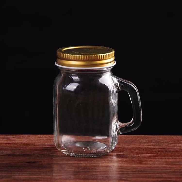 Machine made cheap mini mason jar 120ml small size beverage mason jar clear glass empty drink jar