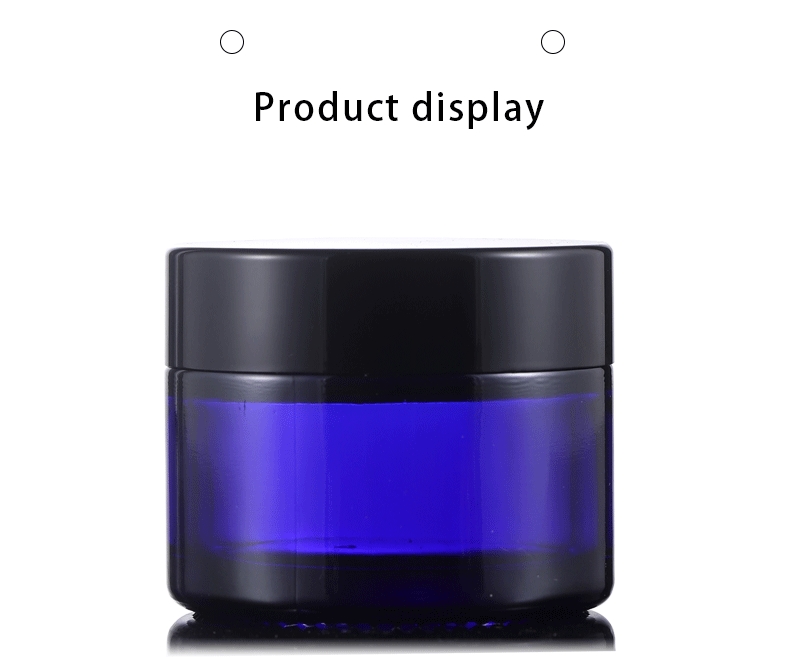 Made In China 20g 30g 50g 100g Cosmetic Jar New Blue Glass Cream Bottle Jar Blue Glass Mask Eye Cream Cosmetic Jar