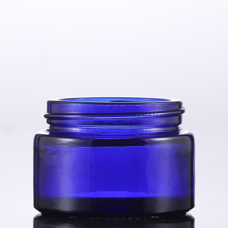 Made In China 20g 30g 50g 100g Cosmetic Jar New Blue Glass Cream Bottle Jar Blue Glass Mask Eye Cream Cosmetic Jar