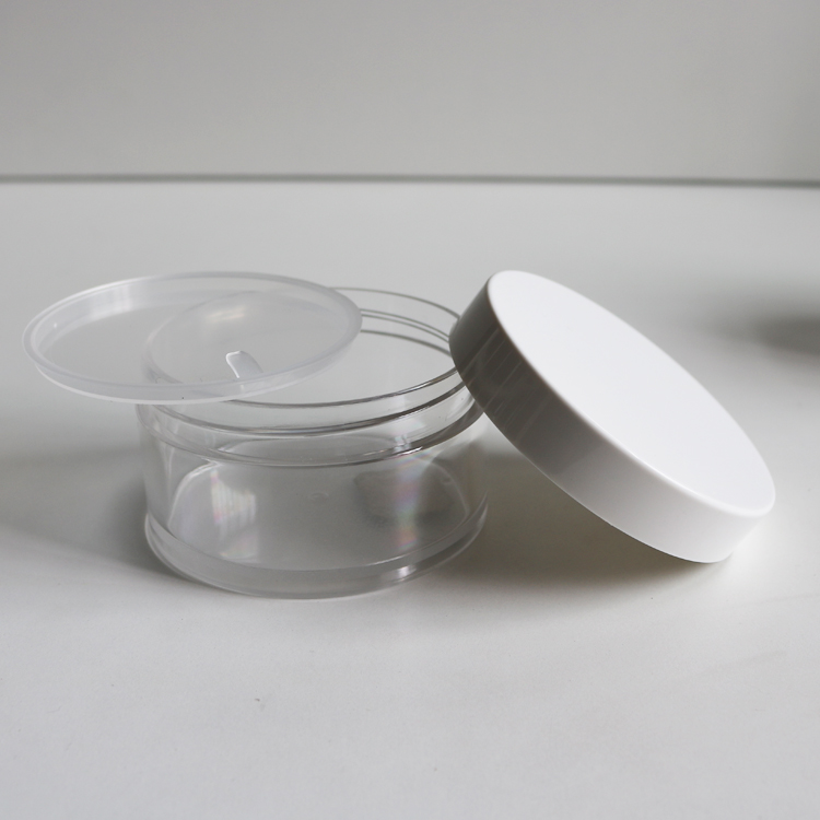 Made in China Thick Wall Cosmetic Packaging 150g Nail Powder Jar, Clear PETG Jar