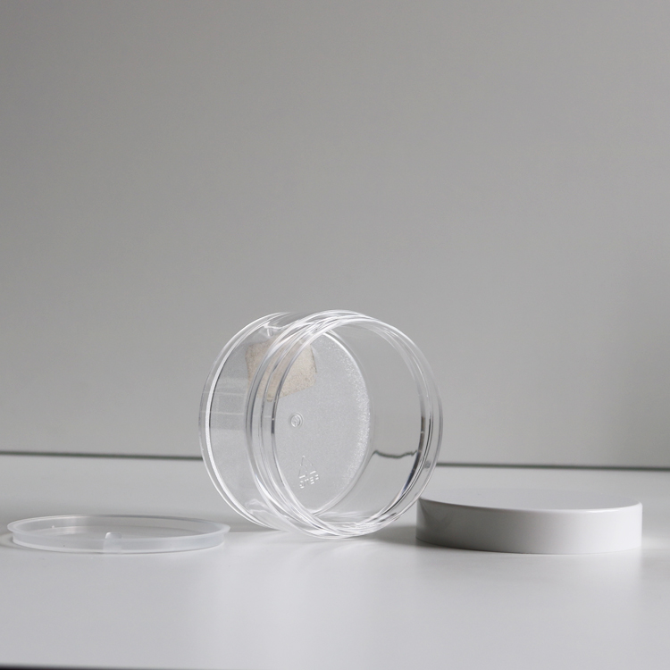Made in China Thick Wall Cosmetic Packaging 150g Nail Powder Jar, Clear PETG Jar