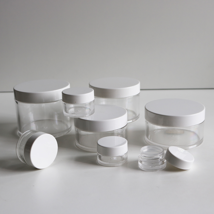 Made in China Thick Wall Cosmetic Packaging 150g Nail Powder Jar, Clear PETG Jar